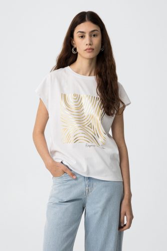 TIFFOSI MADRID 18 white-gold Női póló