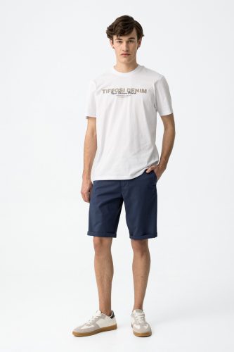 TIFFOSI CHINO SHORT SLIM blue Férfi short