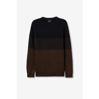 TIFFOSI GREGORY Chocolate Brown Férfi kötött pulóver