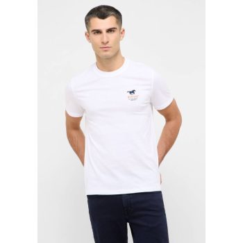 MUSTANG AUSTIN white Férfi póló