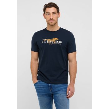 MUSTANG AUSTIN navy Férfi póló