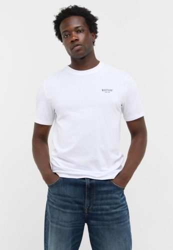 MUSTANG AUSTIN white Férfi póló