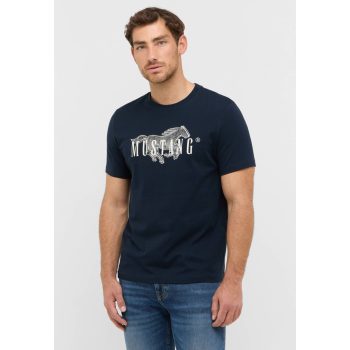MUSTANG AUSTIN navy Férfi póló