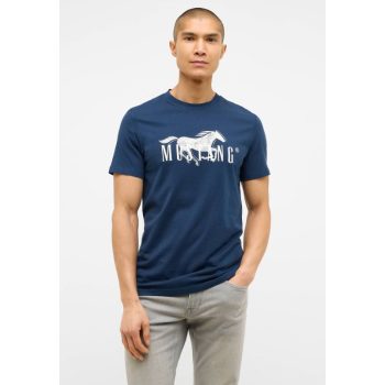 MUSTANG AUSTIN navy Férfi póló
