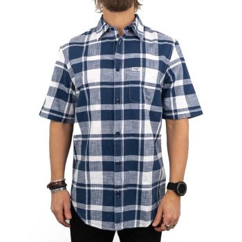 WRANGLER SS 1PKT SHIRT blue Férfi Ing
