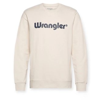 WRANGLER LOGO CREW SWEATSHIRT vintage white Férfi pulóver 