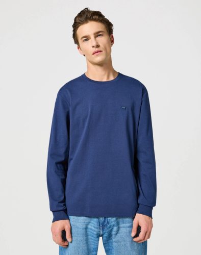 WRANGLER LS SIGN OFF TEE navy Férfi póló