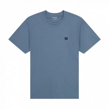 WRANGLER SIGN OFF TEE dusty blue Férfi póló