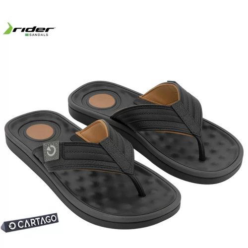 CARTAGO ALABAMA THONG black/brown/dark grey Férfi papucs