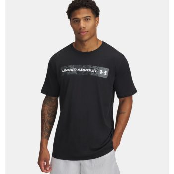 UNDER ARMOUR M CAMO CHEST STRIPE SS Férfi póló fekete