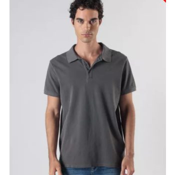 DEVERGO férfi galléros pique póló szürke