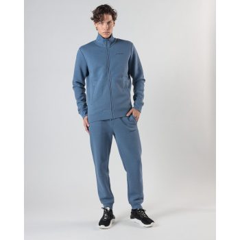 DEVERGO "4085" kék Férfi czipzáros pulóver