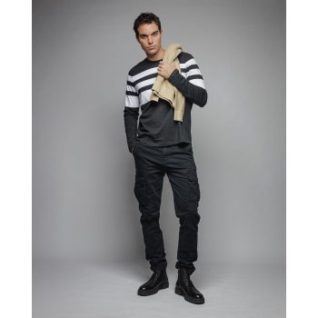 DEVERGO Férfi hosszú ujjú póló csíkos