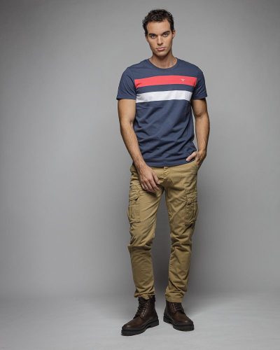 DEVERGO "4056" csíkos Férfi póló