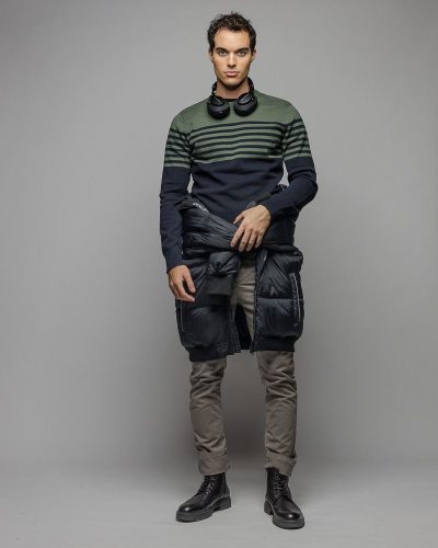 DEVERGO Férfi kötött pulóver zöld