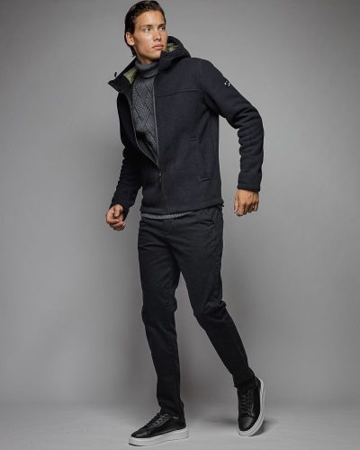 DEVERGO "7019" fekete Férfi kötött kardigán