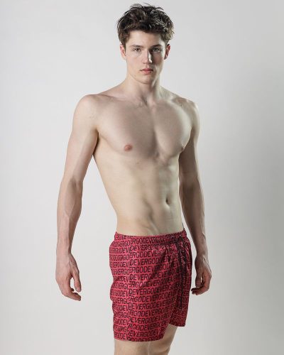 DEVERGO Férfi beachshort piros