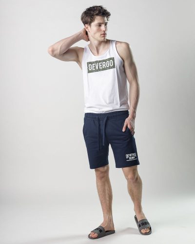 DEVERGO Férfi pamut short sötét kék