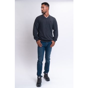 BUDMIL BETTINO s.szürke Férfi kötött pulóver