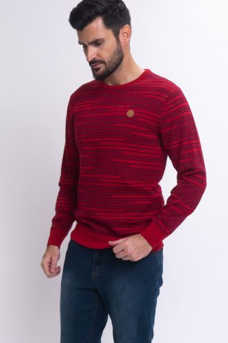 BUDMIL CESARE piros Férfi kötött pulóver