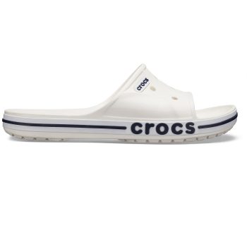 CROCS BAYABAND SLIDE white/navy Unisex papucs