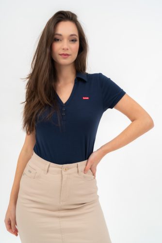 BUDMIL LUCIANNA s.kék Karcsúsított Női póló