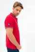 BUDMIL Modern Fitt Galléros póló piros