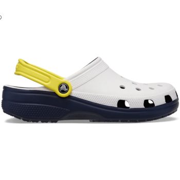  CROCS CLASSIC RETRO SPORT CLOG navy/white/yello Férfi papucs