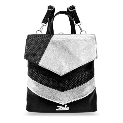 ZELLIA 24031 Női hátizsák fekete-ezüst