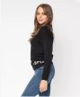 DEVERGO Női kötött pulcsi fekete