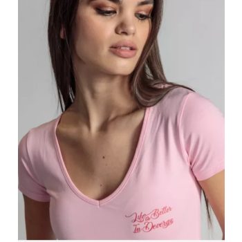 DEVERGO rózsaszín Női póló