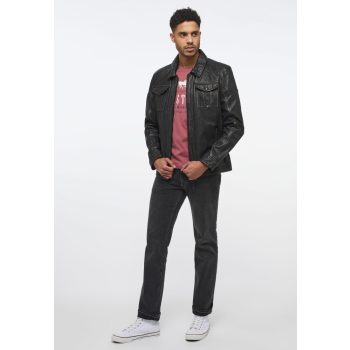 MUSTANG SHEEP VINTAGE VEG black Férfi Bőrdzseki