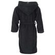 Dressa Home kapucnis hosszú ujjú frottír fürdőköpeny köntös - fekete