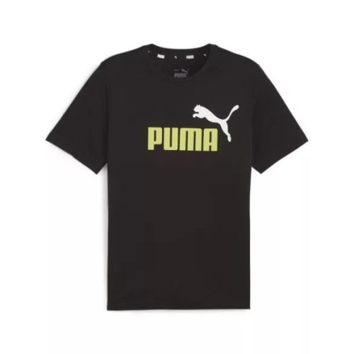 PUMA ESS+ 2COL LOGO TEE black Férfi póló 