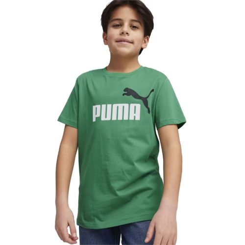 PUMA ESS+ 2 COL LOGO TEE archive green Gyerek póló