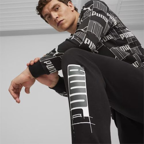 PUMA ESS+ LOGO LAB SWEETPANTS black Férfi pamut alsó