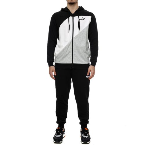 PUMA POWER TRACKSUIT black-white Férfi Szabadidő ruha