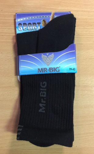MR. BIG Sport zokni talpfrottír fekete