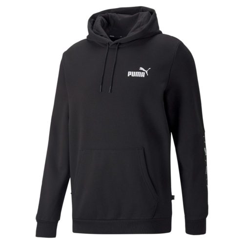 PUMA ESS+  TAPE HOODIE black Férfi pulóver