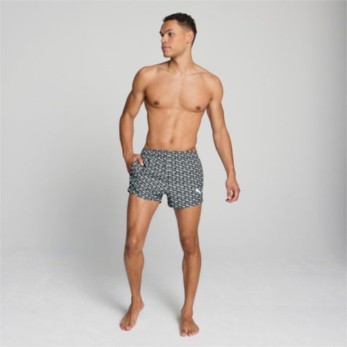 PUMA SWIM MEN LOGO PRINT SHORT SHORTS 1P fekete
