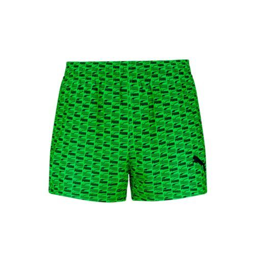 PUMA SWIM MEN LOGO PRINT SHORT SHORTS 1P zöld
