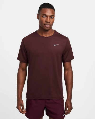NIKE MILLER MEN'S DRI-FIT UV SH burgundi Férfi futó póló