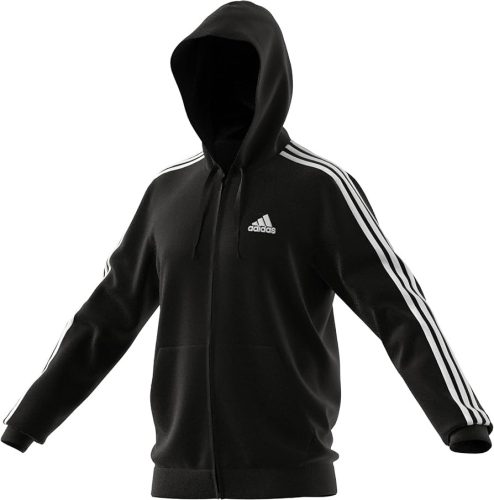 ADIDAS M 3S FT FZ HD Férfi kapucnis cipzáros pulóver fekete