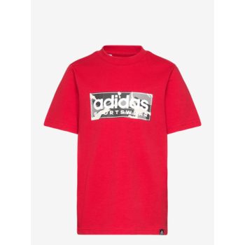 ADIDAS B CAMO LIN red kamasz póló