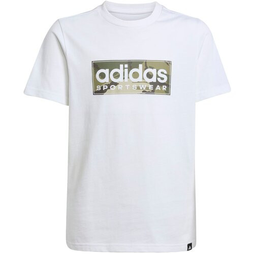 ADIDAS B CAMO LIN white kamasz póló