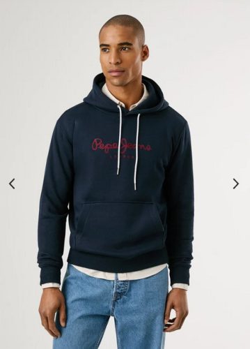 PEPE JEANS MACBETH FÉRFI KAPUCNIS PULÓVER dulwich blue