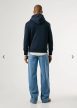 PEPE JEANS MACBETH FÉRFI KAPUCNIS PULÓVER dulwich blue
