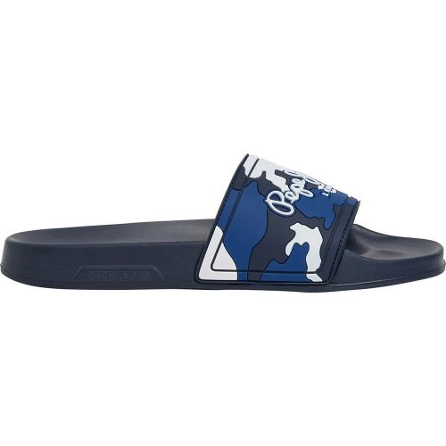 PEPE JEANS SLIDER CAMO M naval blue Férfi papucs