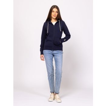 HEAVY TOOLS SOLIDA navy Női cipzáros pulóver