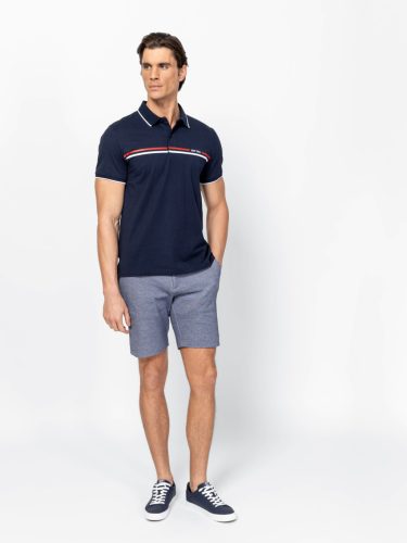 HEAVY TOOLS DEMIRI navy Férfi galléros póló